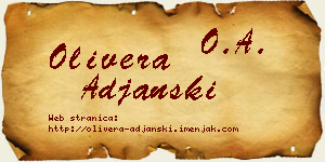 Olivera Ađanski vizit kartica